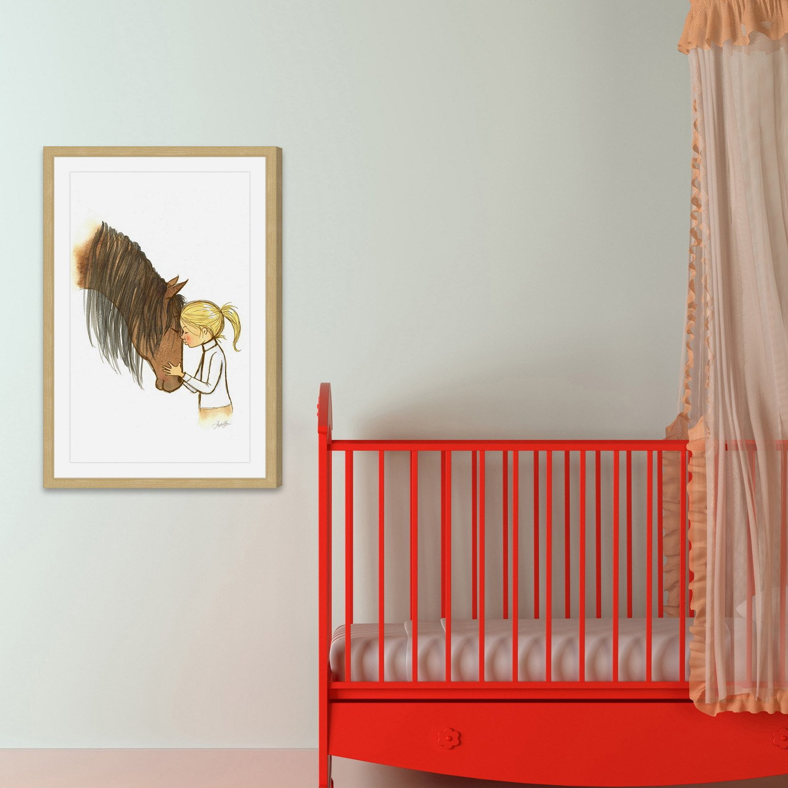 Marmont Hill "Equestrian Girl" By Phyllis Harris Framed Painting Art Print, 12.0" x 1.5"