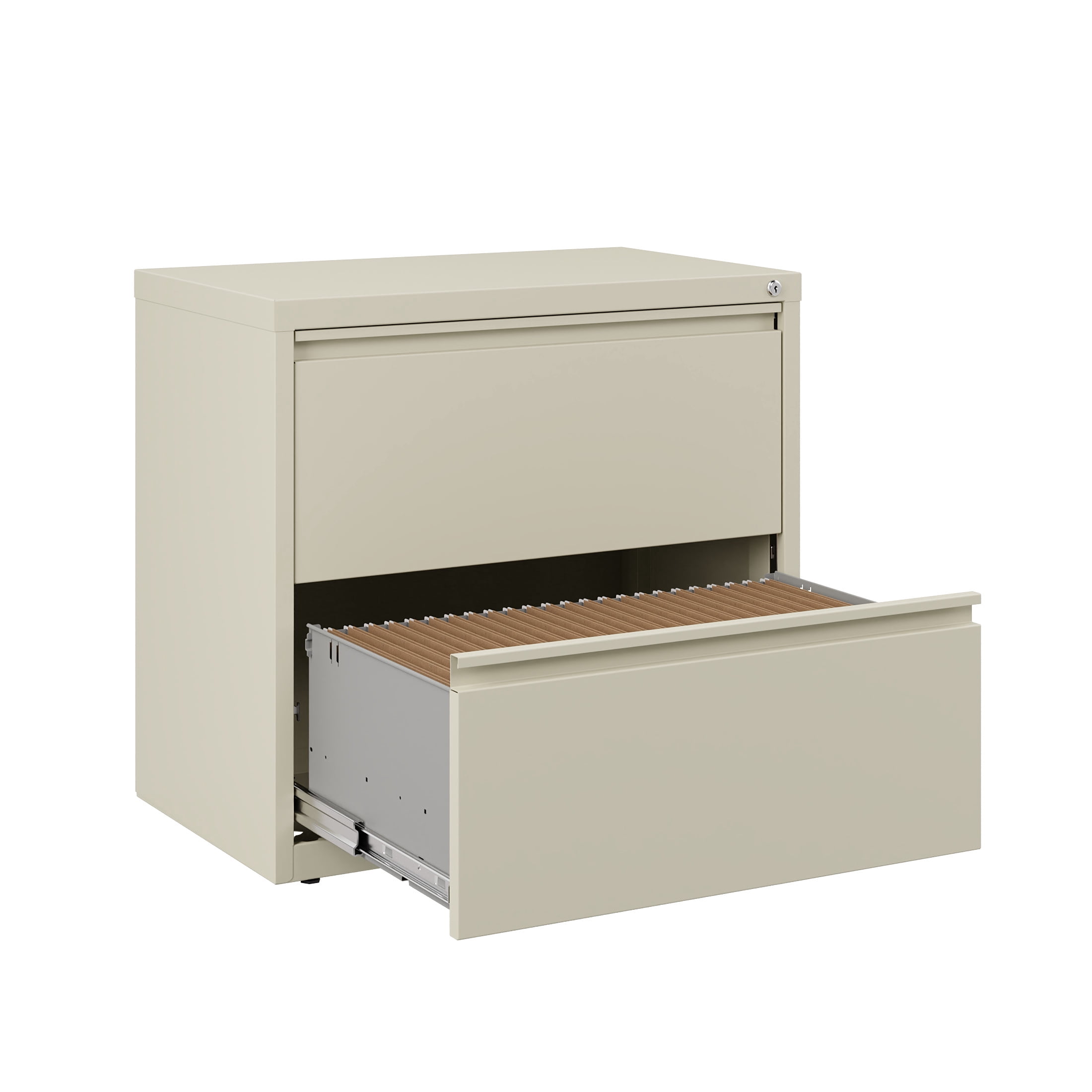 Hirsh 30 inch Wide 2 Drawer Metal Lateral File Cabinet for Home and Office, Holds Letter, Legal and A4 Hanging Folders, Putty