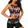 thumbnail image 2 of Salouo Happy Thanksgiving Pattern Workout Tank Tops for Women,Gym Exercise Sleeveless Running Loose Athletic Top Fit Yoga Tops Active Shirts-X-Large, 2 of 7