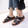 thumbnail image 4 of Casual Women Summer Faux Leather Sandals Slippers Open Toe Arch Support Shoes, 4 of 8