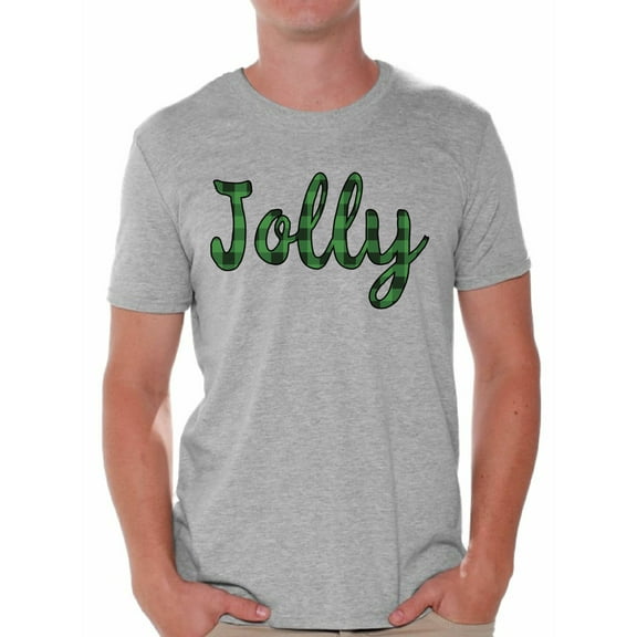 Awkward Styles Ugly Xmas Shirts for Men Christmas Jolly Plaid T-Shirt
