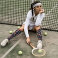 thumbnail image 6 of Xecao Colorful Fish print thigh-high socks, crafted for both men and women with a stretchy, high-opaque design perfect for daily wear, 6 of 6