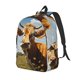 thumbnail image 1 of Easygdp Daisy Flower Field Cow Mochila de Lona Resistente para Laptop, Compatible con Laptops de 15 a 17 pulgadas, Ideal para Escuela, Trabajo y Viajes-Medium, 1 of 5