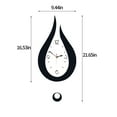 thumbnail image 3 of EGYMEN Large Modern Sway Wall Clock - Acrylic Water Drop Design for Living Room, Bedroom, and Kitchen Office Decoration, 3 of 8