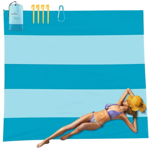 Beach Blanket Waterproof Sandproof Oversized, Extra Large Beach Mat Sand Free, Lightweight & Compact Sand Free Mat