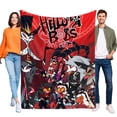 thumbnail image 1 of Helluva Boss anti-pilling, suave, ligera, esponjosa y acogedora de lujo para hogar y cocina – Perfecta para niños y adultos,130X150cm, 1 of 6