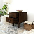 thumbnail image 5 of Stan Mid Century Solid Wood Walnut Nightstand Bed Side Tables with 2 Drawers, 5 of 6