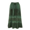 thumbnail image 1 of Vedolay Midi Skirts Women's Asymmetrical Skirt - Cascade Asymmetric Flowy Handkerchief High Low Irregular Hem Elastic Waist Midi,Green M, 1 of 5