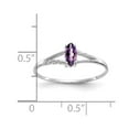 thumbnail image 2 of 14k White Gold Polished Amethyst Ring Size 6 Ring for Women, 2 of 2