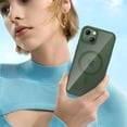 thumbnail image 6 of for iPhone 13 / iPhone 14 Magnetic Case, iPhone 13 Case with Built in Magnets, Clear Hard PC Back Cover + Soft TPU Frame Slim Protective Bumper Case for iPhone 13 & iPhone 14 6.1" - Alpine Green, 6 of 18