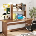 thumbnail image 4 of Gymax 3-Tier Desktop Bookshelf w/ 6 Shelves Desk Organizer for Computer Desk Natural, 4 of 10