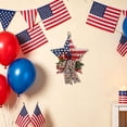 thumbnail image 6 of erdimoy 4th of July Patriotic Star Wooden Door Hanger, 19.68in USA Flag Star Wreath Sign with Berries Bow for Independence Day Front Door Porch Decor, 6 of 6