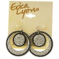 thumbnail image 4 of Erica Lyons Dangle-Earrings Silver-Tone/Black, 4 of 5
