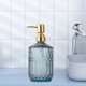 thumbnail image 4 of Botella de botella de jabón de vidrio tipo bomba – Champú recargable, gel de ducha. Envase, diseño antideslizante texturizado, bomba impermeable, cocina reutilizable en el baño doméstico, 4 of 6