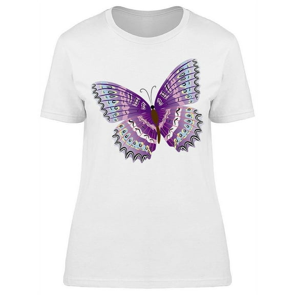 Cute Girly Purplish Butterfly T-Shirt Women -Image by Shutterstock, Female Large