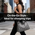 thumbnail image 7 of Sunyuer Vintage Hobo Bag for Women, Large Capacity PU Soft Leather Slouchy Tote Purse Single Shoulder Crossbody Handbag, 7 of 7