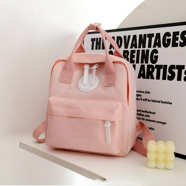 Mini mochila de lona Simple para padres e hijos, bolso escolar para mamá, Mochila pequeña para mujer, bolso para pañales para bebé