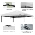 thumbnail image 6 of Replacement Top Pop Up Canopy Tent Cover Roof with Air Vent and Adjustable Elastic Strap, Polyester UV Waterproof for Outdoor Garden Patio Sun Shade(Top Only) (White, 8x8FT), 6 of 6