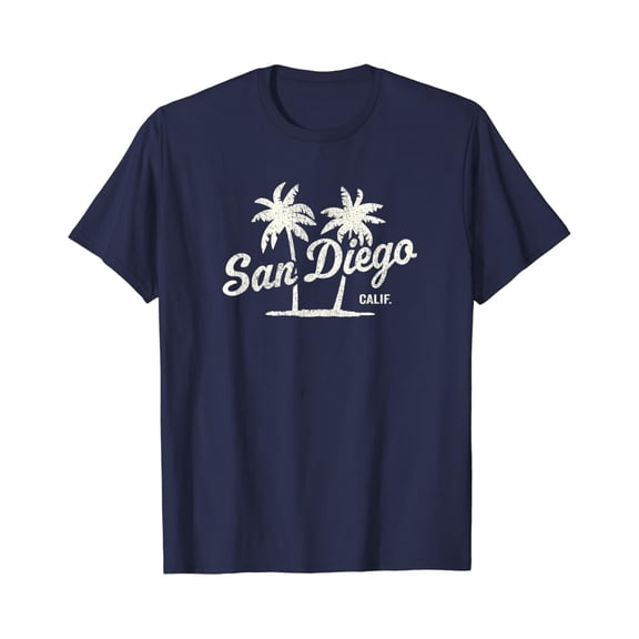 San Diego California Vintage 70s Palm Trees Graphic T-Shirt