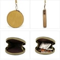 thumbnail image 4 of Women's Genuine Leather Round Coin Purse Mini Pouch Change Wallet With Aipper Closure Cute Small Wallets Key Wallet, 4 of 10