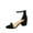 Black, variant on Women's Weekend Low Chunky Block Heel Open Toe Ankle Strap Dress Sandal Shoes Pink Gini 8