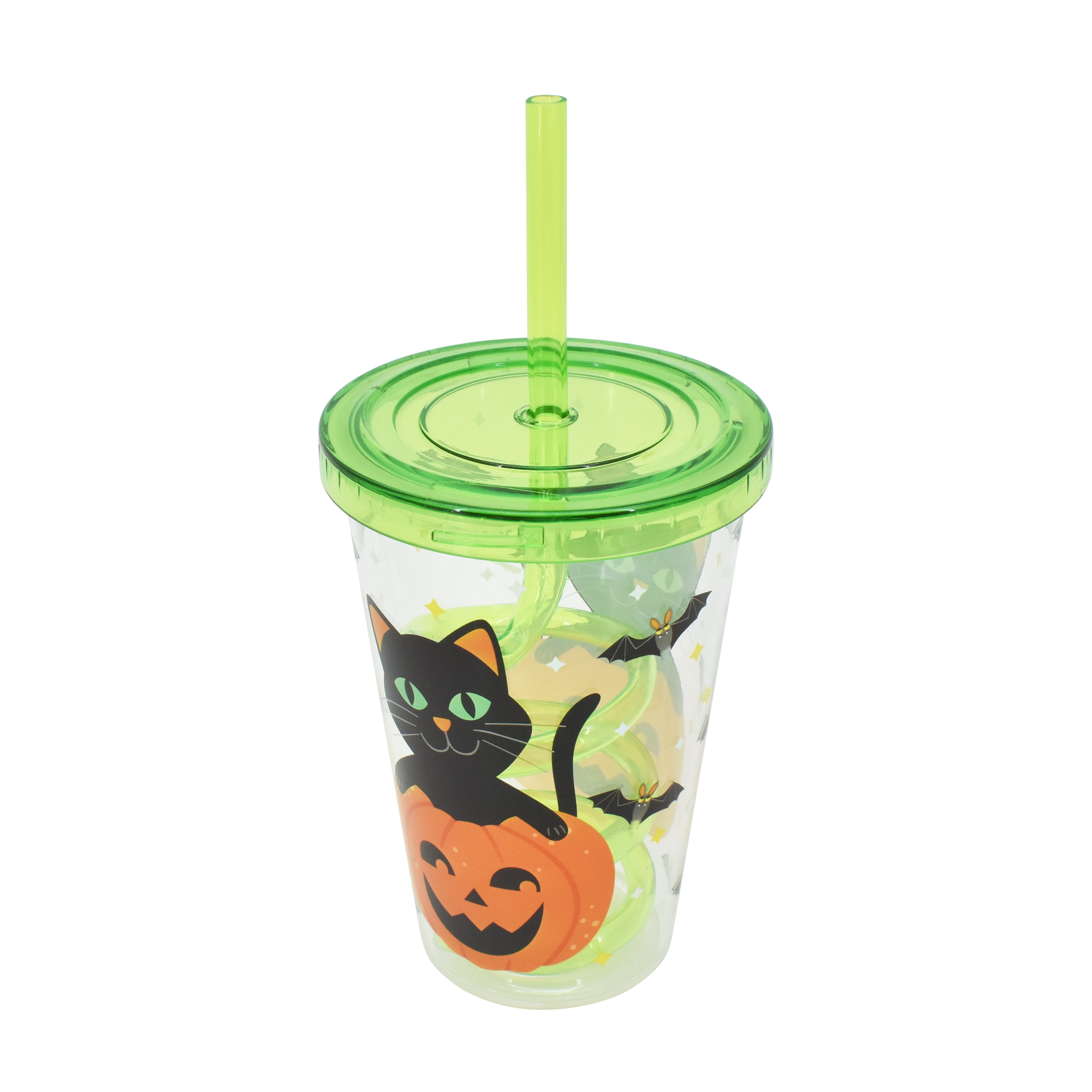 Googly Eye Plastic Tumbler Cup Glass Halloween Party Reusable Black Kids  Green