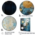 thumbnail image 3 of Designart "Cerulean Cycle Dreams: Moon In Blue And Gold II" Moon Canvas Prints, 3 of 7