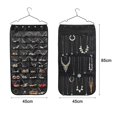 thumbnail image 5 of Hanging Jewelry Organizer, Double Sided 40 Pockets And 20 Magic Tape-Black-, 5 of 5