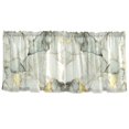 thumbnail image 7 of Yayeee Kitchen Curtains Tier Set of 2 Light Filtering 57"x36" Over Sink Window Panels, Gray Marble Pattern, 7 of 7