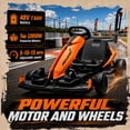 thumbnail image 4 of iYofe 48V Licensed McLaren Electric Drift Go Kart for Kids, Powered Ride on Crazy Go Cart with Adjustable Seat & Racing Pedal, 4 Wheels Spring Suspension, 750W Motor, 15 MPH, Ages 14+, 4 of 8