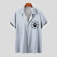thumbnail image 1 of Mefallenssiah Man Short Sleeve Solid Color Lapel Button Fashion Casual Fallow T-Shirt tops, 1 of 5