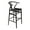 Black, variant on Pemberly Row Contemporary Danish Design Bar Height Stool in Black