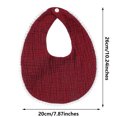 thumbnail image 3 of hengsof Baby boy's Everyday Bib, Stylish Lace Trim Solid Color Soft Cotton Gauze Comfortable Bib, Suitable for Infants, 3 of 4