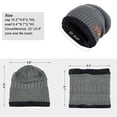 thumbnail image 3 of Hovilon Mens Womens Winter Beanie Hat Scarf Set，Warm Knit Thick Fleece Lined Knitted Cap Neck Warmer for Men Women, 3 of 3