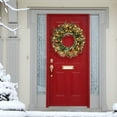 thumbnail image 2 of 32" Pre-lit Glittery PE/PVC Wreath 320 Tips Pine Cones Berries 70 UL Clear Incandescent Lights, 2 of 2