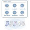 thumbnail image 4 of Summer Toddler Baby Socks - Thin Breathable Mesh Mid-Calf Short Ankle Socks, Combed Cotton Boys Girls Socks 5-Pair Packs, 4 of 8