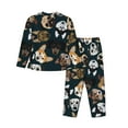 thumbnail image 2 of Uemuo Dogs Pattern Womens Pajama Sets,PJ Set for Women,Pajamas for Women Logo,Long Sleeve Pajama Set for Women,Soft Long Sleeve Top With Pants-XX-Large, 2 of 9