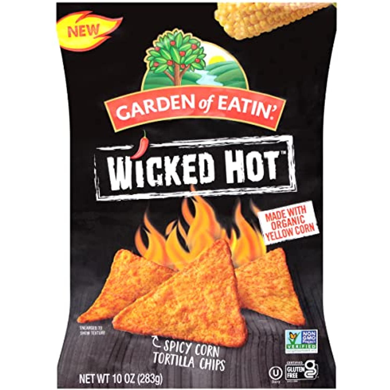 Garden Of Eatin Wicked Hot Spicy Corn Tortilla Chips, 10 Oz (Pack Of 6