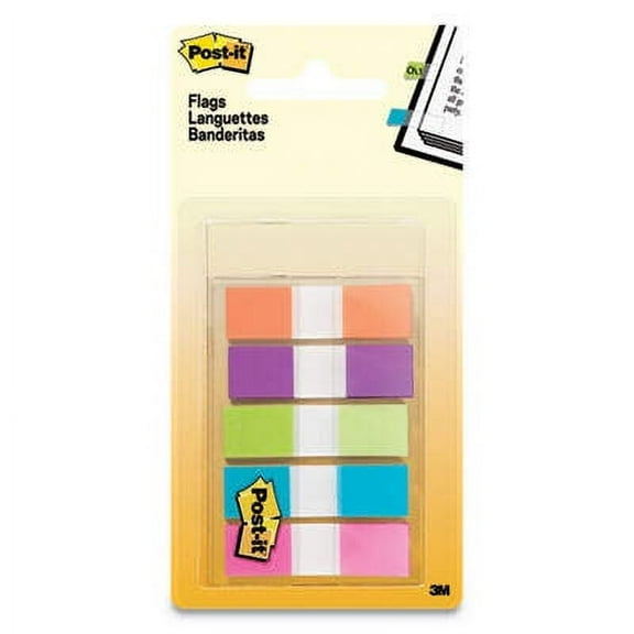4PK Post-it Page Flags in Portable Dispenser, Assorted Brights, 5 Dispensers, 20 Flags/Color (6835CB2)