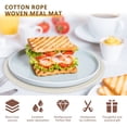 thumbnail image 4 of Qenwkxz 6pcs Cup Mat Absorbent Cup Pad Heat-Resistant Table Mat Woven Cotton Rope Pot Mat Minimalist Pot Pad 18cm/25cm Multipurpose Washable Cup Mat for Pot Bowl Plate Cup, 4 of 11