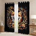 thumbnail image 2 of jejeloiu Cute Cartoon Fox Blackout Curtains,Colorful Rustic Flower Curtains Pack of 2 (38x45 Each),Wild Animal Window Curtains For Boys Kids,Breathable Home Decor, 2 of 6