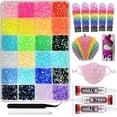 thumbnail image 6 of 24 - Color Flatback Rhinestone Kit with Storage Box - DIY Craft Gems for Nail Art, Phone Case & Jewelry Making, Includes B7000 Glue, Tweezers & Wax Pencil, 6 of 8