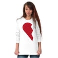 thumbnail image 5 of Other Half Heart Cute Matching Set Plus Size Long Sleeve Graphic Tee Shirt Brisco Brands 2X, 5 of 6