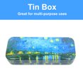 thumbnail image 4 of DAHO Mega Tin Pencil / Storage Box with World Famous Arts for Office, Home, Makeup, Accessories Storage (Starry Night Over The Rhone), 4 of 4
