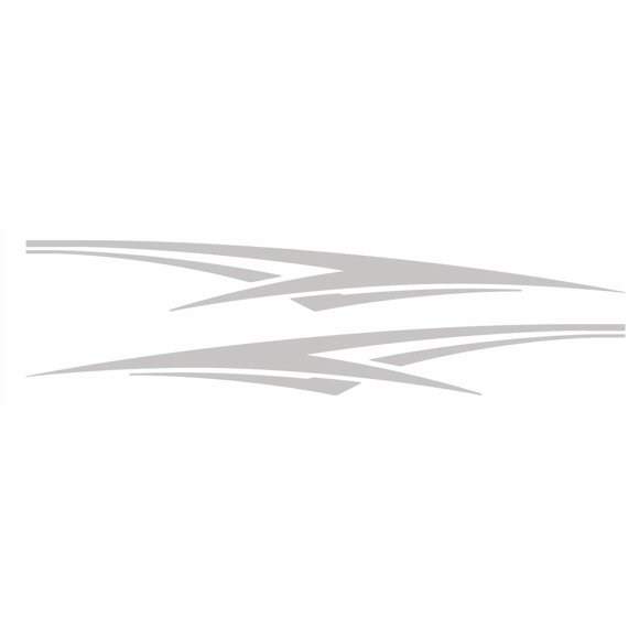 2 RV Trailer Truck Boat Accent Stripe Decals Graphics Color Choice- MGB182 (Silver)