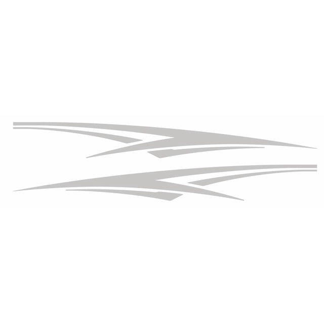 2 Décalcomanies Graphiques à Rayures pour Remorque de Camion Bateau RV - MGB182 (Argent)