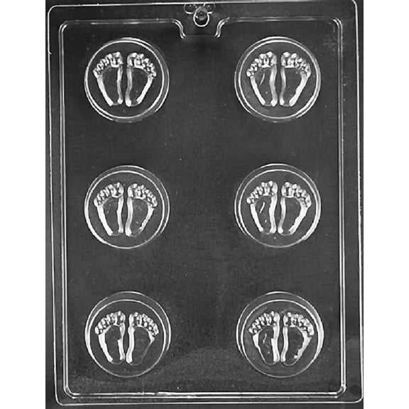 Grandmama's Goodies B057 Baby Feet Baby Shower Oreo Cookie Chocolate Candy Soap Mold with Exclusive Molding Instructions