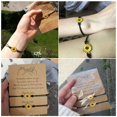 thumbnail image 6 of Joernso 1 Set Friendship Card Bracelets Sunflower Dripping Oil Adjustable Bracelets for Daily Wear, 6 of 7