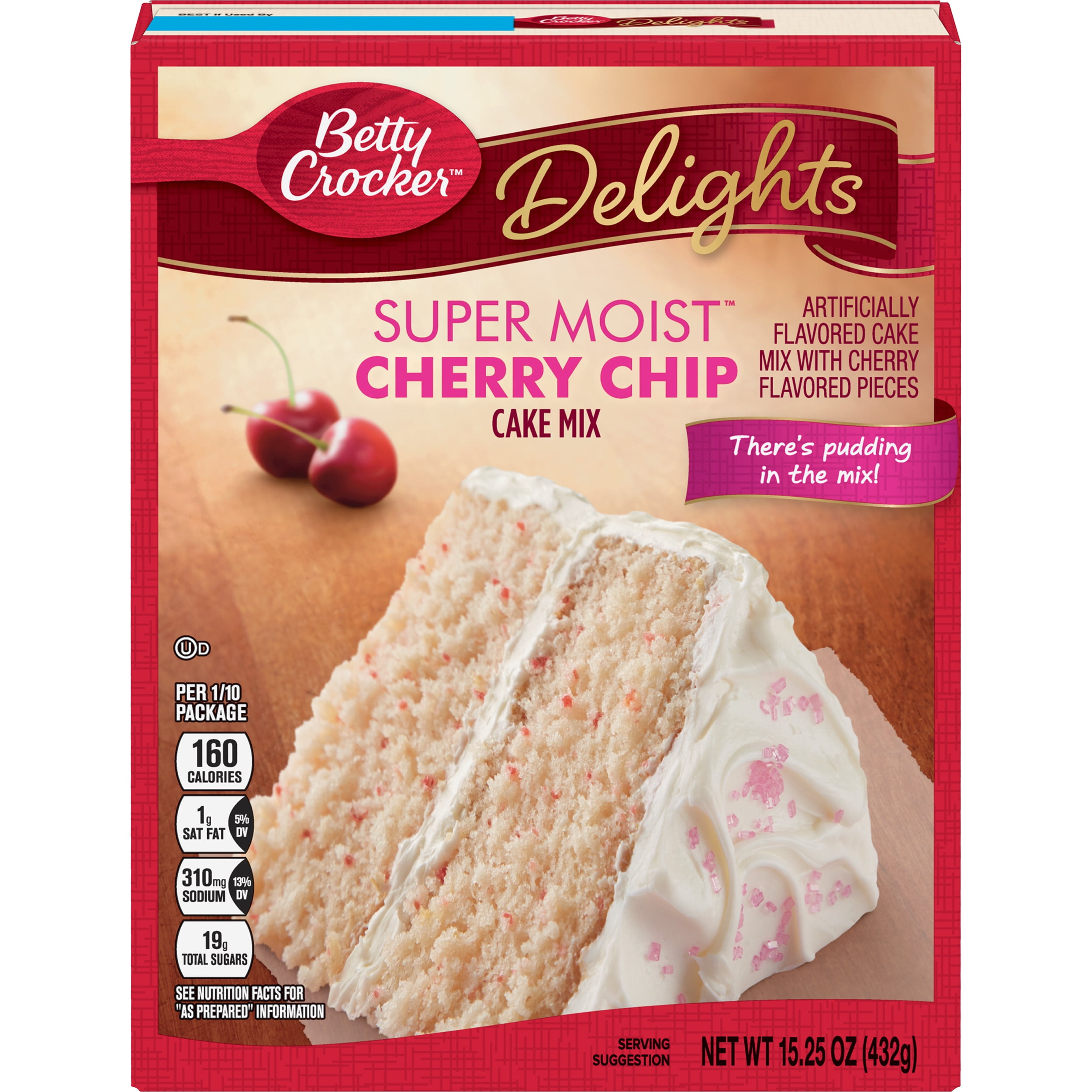 Betty Crocker Super Moist Cherry Chip Cake Mix 153 Oz