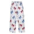 thumbnail image 3 of Kids' Pajama Pants Soft Relaxed Fit Sleep Pants Lounge Pants with Pockets Hand-drawn Bows Small, 3 of 9